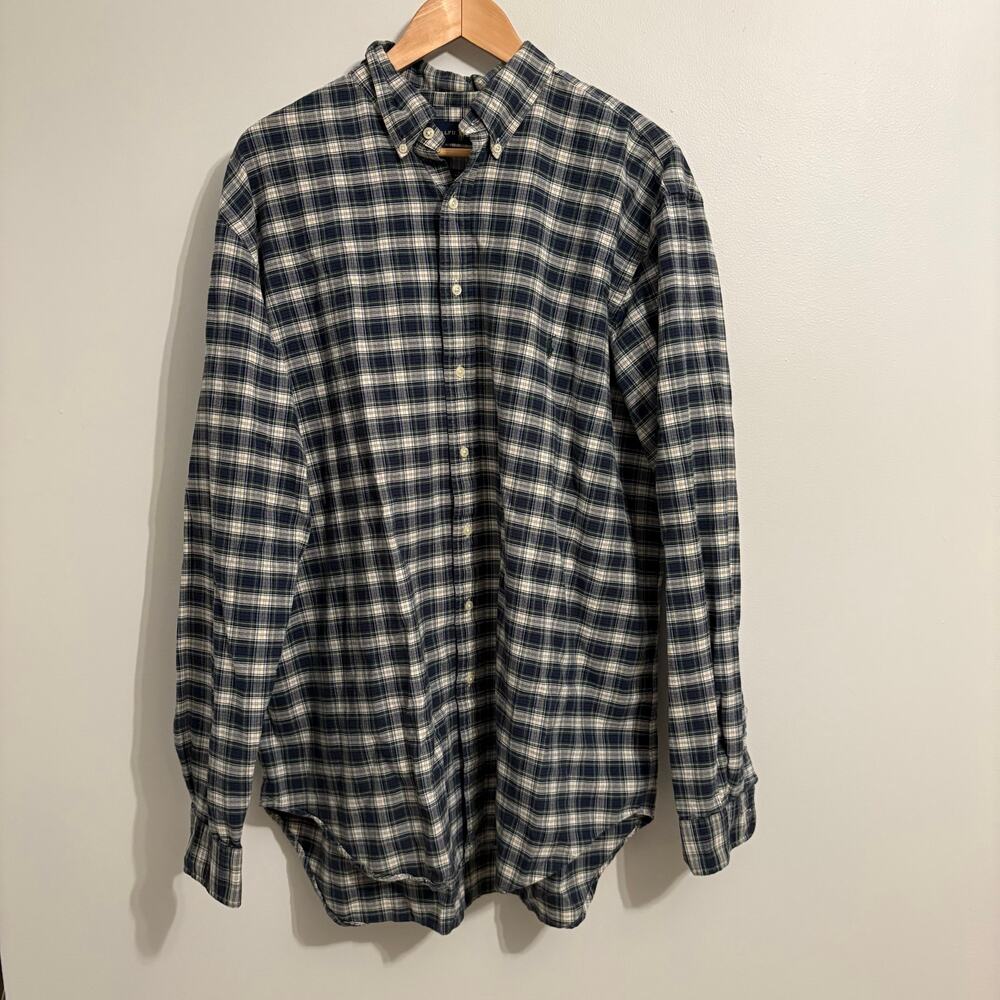 Ralph Lauren Men's XLT Tall Button Down Shirt Casual Blue Classic Fit Preppy